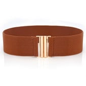 Naiste lai elastne vöökoht ühevärviline kleit vöö Aksessuaarid Stretch elastne lai korsett vöökoht metallist pannal Naiste vöö kuum