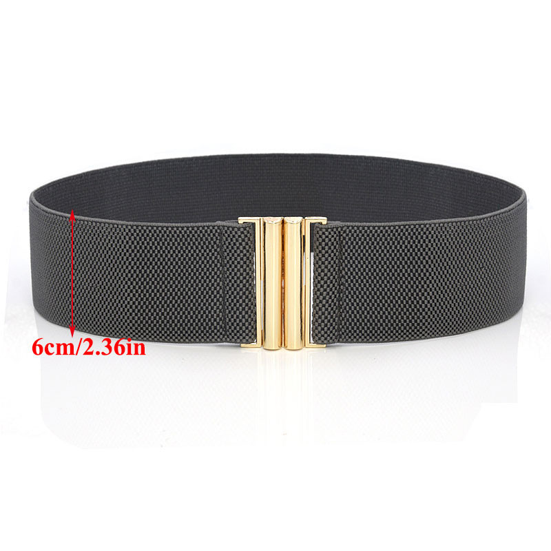 Naiste lai elastne vöökoht ühevärviline kleit vöö Aksessuaarid Stretch elastne lai korsett vöökoht metallist pannal Naiste vöö kuum