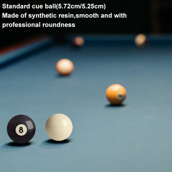 1 τμχ Billiard Cue Ball 52,5/57,2 Mm Standard Regular Black 8 Ball Snooker Training Replacement Practice Billiard Made Of Resin