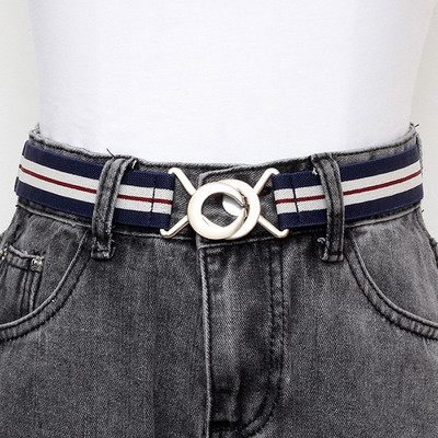 Naiste vabaaja kootud nööpnõelaga pandlaga meeste vöö kootud lõuendist elastsed laiendatavad punutud venivööd naiste teksad