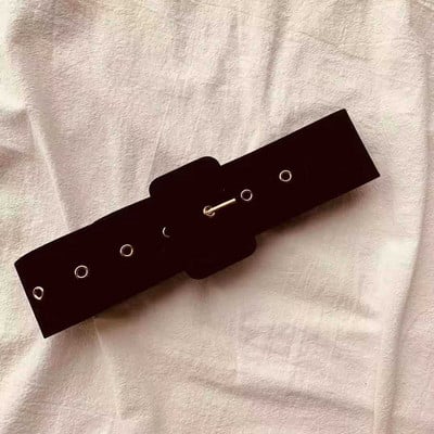 Γυναικεία μόδα Μαύρη σουέτ ζώνη μέσης φαρδιά μέση ελαστική ζώνη για γυναίκες Cinch φόρεμα με ζώνη μέσης Αξεσουάρ ρούχων