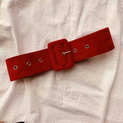 Γυναικεία μόδα Μαύρη σουέτ ζώνη μέσης φαρδιά μέση ελαστική ζώνη για γυναίκες Cinch φόρεμα με ζώνη μέσης Αξεσουάρ ρούχων