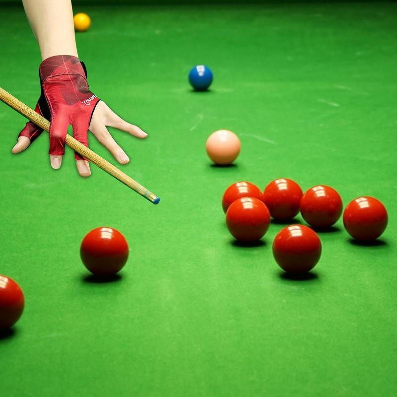 1 vnt. poliesterio snukerio biliardo pirštinės su kairę ranką atidarytais trimis pirštais priedai biliardo sporto reikmenys