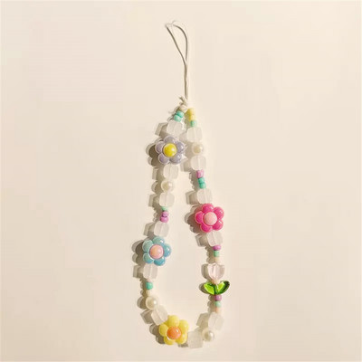 Summer Fresh Slatka breskvasta narukvica s perlama Traka Univerzalna torbica za telefon Lanac Otporan na udarce Traka za mobilni telefon Traka za ručni zglob