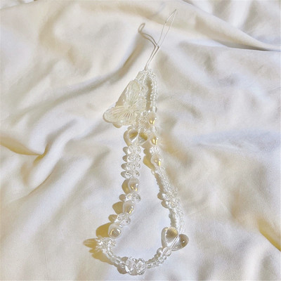 Summer Fresh Slatka breskvasta narukvica s perlama Traka Univerzalna torbica za telefon Lanac Otporan na udarce Traka za mobilni telefon Traka za ručni zglob