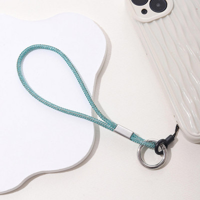 Colier cu șnur de cristal Insigna de identificare Breloc pentru telefon mobil Curea snur cu sclipici Strass Curea strălucitoare pentru gât Funie agățată Acces la telefon