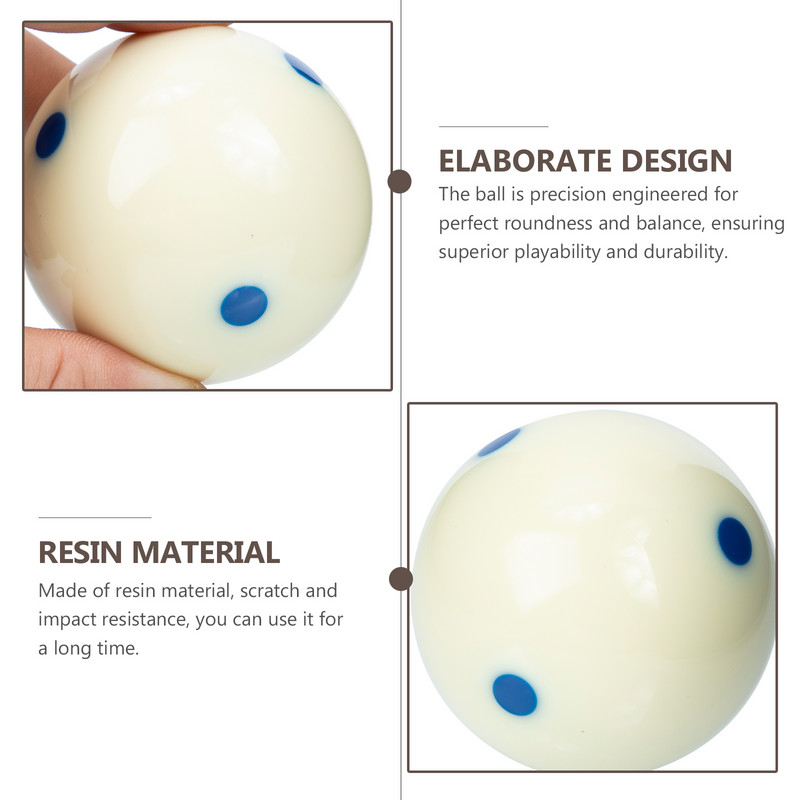 Biliardo lazdos kamuoliukas Didelis baseino dervos kamuoliukai Profesionalūs, atsparūs dilimui balti, keičiami pratybų stalo priedai