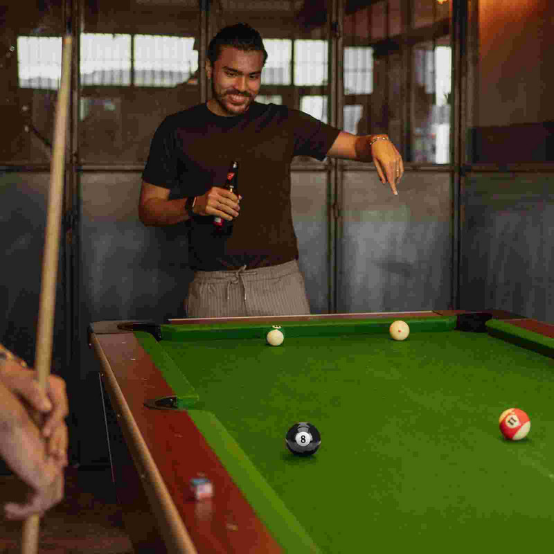 Biliardas juodas aštuonių kamuoliukų didelis baseino lazda, nešiojamas biliardo stalas, atsparus dilimui pakaitinis nešiojamasis biliardo stalas, profesionalus derva