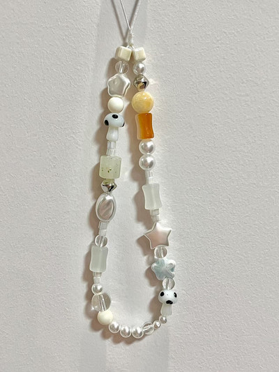 Retro Sweet Star Y2K Mushroom Silver Bead Telefoni amuletid Rihmapael iPhone`ile Samsung Books Kaamera ripatsiketi tarvikud