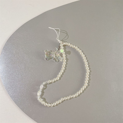 Love Heart Bow Lanac za mobitel s perlama Remen za zapešće Žene Djevojka Privjesak za ključeve Privjesak Torbica za mobilni telefon Dodaci Nakit Ženski