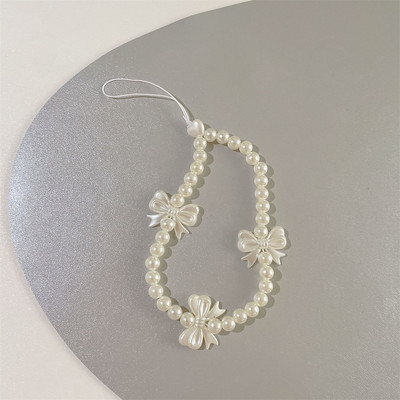 Love Heart Bow Lanac za mobitel s perlama Remen za zapešće Žene Djevojka Privjesak za ključeve Privjesak Torbica za mobilni telefon Dodaci Nakit Ženski