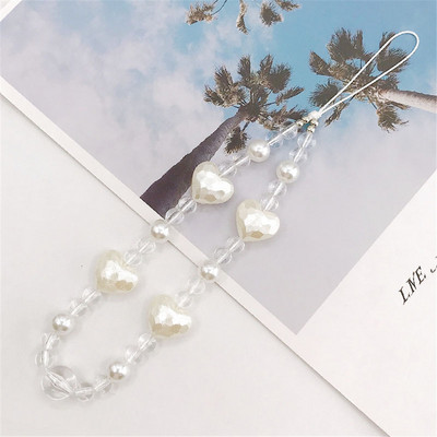 Love Heart Bow Lanac za mobitel s perlama Remen za zapešće Žene Djevojka Privjesak za ključeve Privjesak Torbica za mobilni telefon Dodaci Nakit Ženski