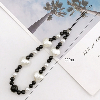 Love Heart Bow Lanac za mobitel s perlama Remen za zapešće Žene Djevojka Privjesak za ključeve Privjesak Torbica za mobilni telefon Dodaci Nakit Ženski