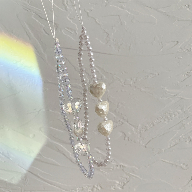 Armastussüdame vibu helmestega mobiiltelefoni kett Randmepael Naistele Tüdrukutele Võtmehoidja ripats Mobiiltelefoni ümbris Aksessuaarid Ehted Naistele