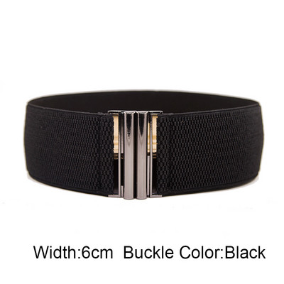 Elastne lai vöö naiste vöörihm kleidi jaoks Moodne veniv seelik Aksessuaarid Lai korsett vöörihm metallist pannal