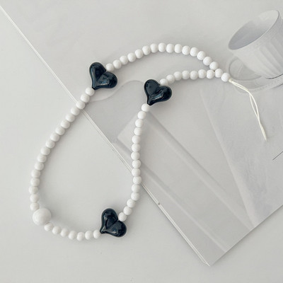 1-osaline Korea moetelefoni kaelapael Lihtne ühevärviline lühike telefonirihm Armas südamestiilis telefoni ripatstelefoni tarvikud