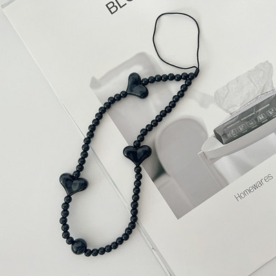 1-osaline Korea moetelefoni kaelapael Lihtne ühevärviline lühike telefonirihm Armas südamestiilis telefoni ripatstelefoni tarvikud