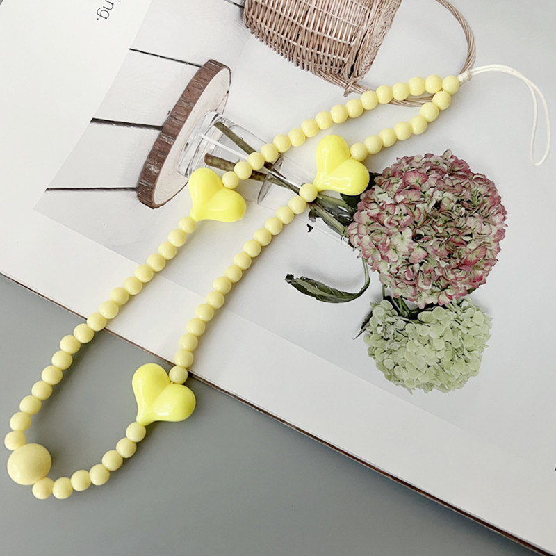 1-osaline Korea moetelefoni kaelapael Lihtne ühevärviline lühike telefonirihm Armas südamestiilis telefoni ripatstelefoni tarvikud