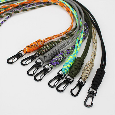 High Strengt Hand Knitting Lanyard Rotatable Buckle Mobile Phone Neck Straps Necklace Keychain Lanyard Id Card Rope Accessories