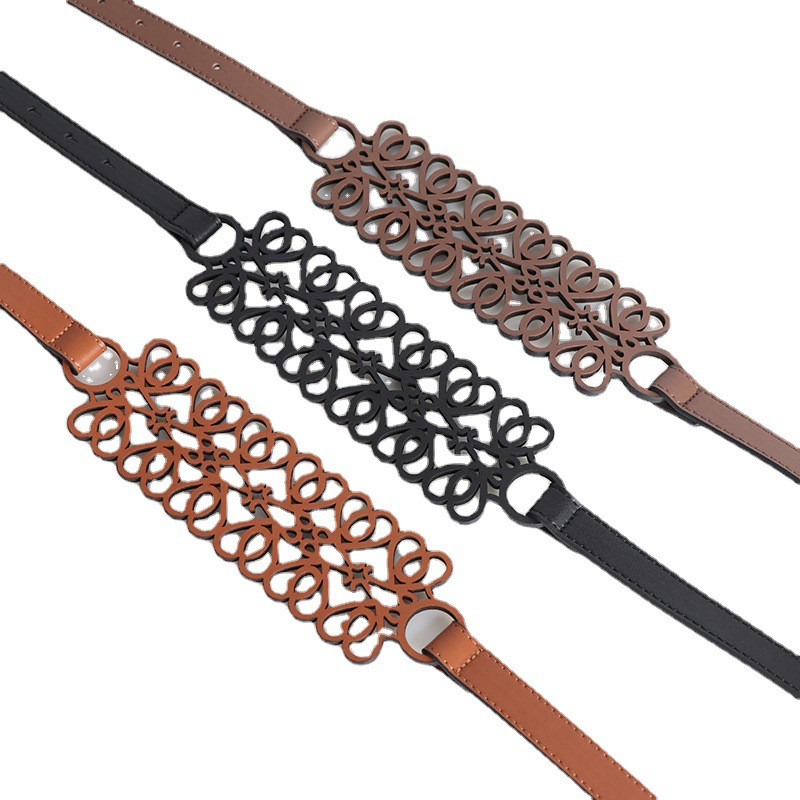 Γυναικεία δερμάτινη ζώνη PU Διακοσμητική ζώνη Cummerbunds Μαλακή δερμάτινη φαρδιά ζώνη Ζώνη μέσης με κούφιο κότσο Φαρδιά ζώνη μέσης με παπιγιόν casual