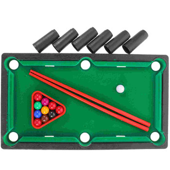 1 комплект миниатюрна билярдна играчка Мини билярдна маса Игра Играчка Семейна парти игра за деца и възрастни