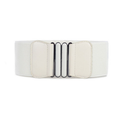 Moteriškas tamprus plataus juosmens diržas Moteriška elastinga suknelė „Cummerbund“ su sagtimi, tamprus, madingi, susegti diržai, moteriška juosmens juosta