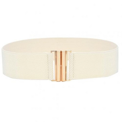 Lady ühevärviline pandlaga lai kunstnahast elastne vöörihm teksapükstele