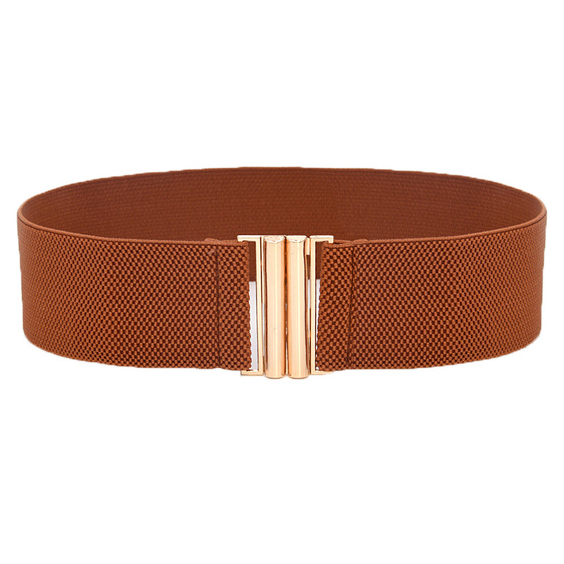 Lady ühevärviline pandlaga lai kunstnahast elastne vöörihm teksapükstele