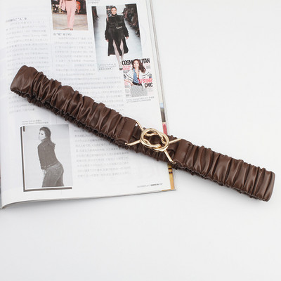 Korsett Cinch vöö naistele elastne veniv nahk Cummerbunds Moodne geomeetriline pandlaga kleit, mantel vööriiete aksessuaar