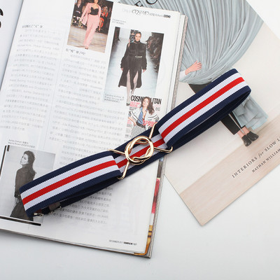 Korsett Cinch vöö naistele elastne veniv nahk Cummerbunds Moodne geomeetriline pandlaga kleit, mantel vööriiete aksessuaar