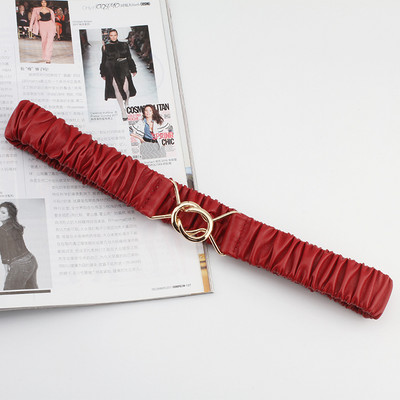 Korsett Cinch vöö naistele elastne veniv nahk Cummerbunds Moodne geomeetriline pandlaga kleit, mantel vööriiete aksessuaar