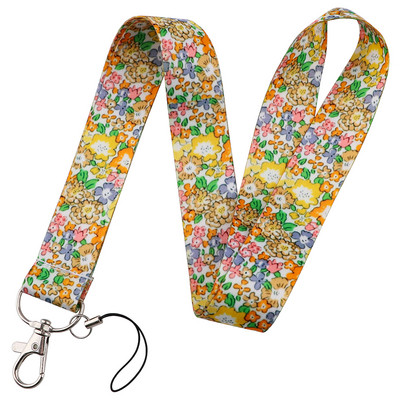 Värvilised lilled telefonipaela kaelarihm võtme ID-kaardi mobiiltelefoni rihmad USB märgihoidja jaoks DIY riputusnöör köis