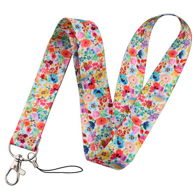 Värvilised lilled telefonipaela kaelarihm võtme ID-kaardi mobiiltelefoni rihmad USB märgihoidja jaoks DIY riputusnöör köis