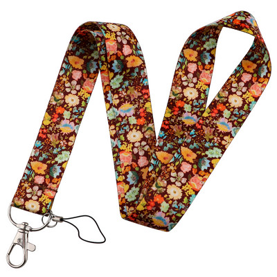 Värvilised lilled telefonipaela kaelarihm võtme ID-kaardi mobiiltelefoni rihmad USB märgihoidja jaoks DIY riputusnöör köis