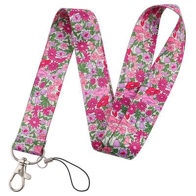 Värvilised lilled telefonipaela kaelarihm võtme ID-kaardi mobiiltelefoni rihmad USB märgihoidja jaoks DIY riputusnöör köis