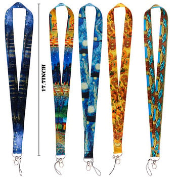 CA100 Art series Van Gogh κορδόνι για κουμπιά τηλέφωνο Cool Neck Strap Monet κορδόνι για σφυρίχτρα κάμερας σήμα ID χαριτωμένα δώρα