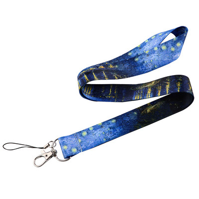 CA100 Art series Van Gogh șnur pentru butoane telefon Cureaua pentru gât Monet șnur pentru cameră fluier ID insignă cadouri drăguțe