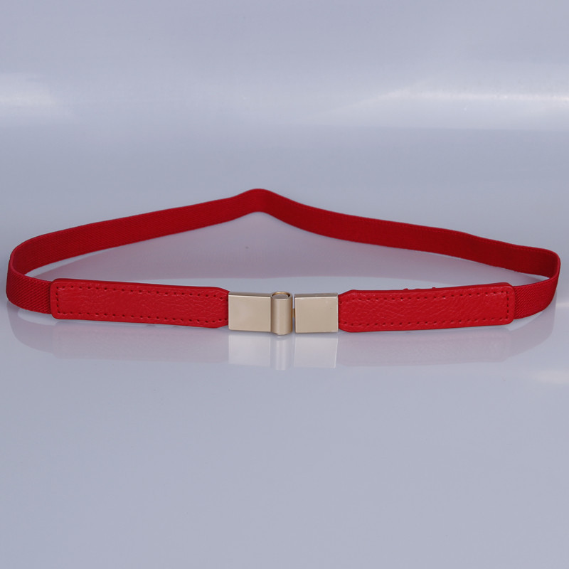 Must sulamist lilleline pannal õhuke elastne vöökoht Kuldsed pandlad Naiste kõhn vöökleit Cummerbund PU-nahast mustad venivad vööd