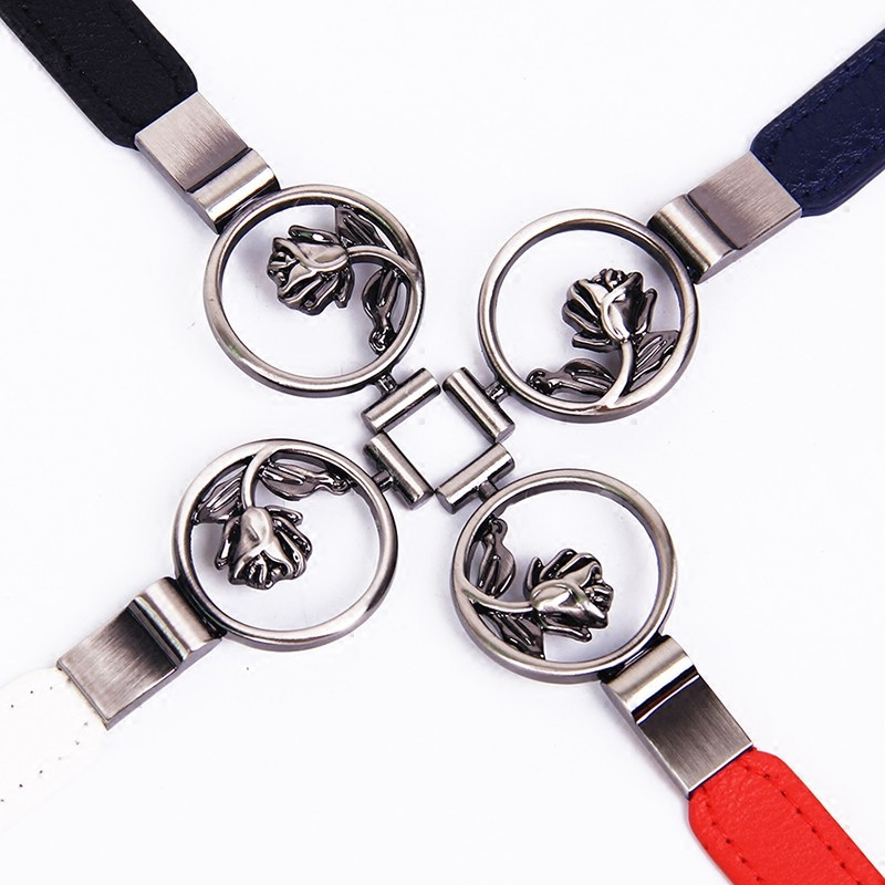 Must sulamist lilleline pannal õhuke elastne vöökoht Kuldsed pandlad Naiste kõhn vöökleit Cummerbund PU-nahast mustad venivad vööd