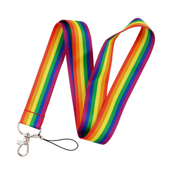 CB802 Rainbow Lanyard Κορδόνι με λουράκι λαιμού κινουμένων σχεδίων για κάρτα ταυτότητας κλειδιού Κάτοχος σήματος ιμάντες κινητού τηλεφώνου Κορδόνι μπρελόκ