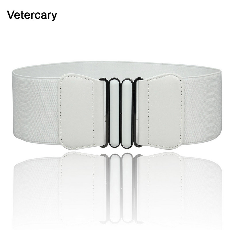 Moteriška elastinga juosta Elegantiška vintažinė juoda sagtis Liemuo Cummerbund Moteriai Moteriai Platūs diržai balta Moteriška suknelė Aksesuarai