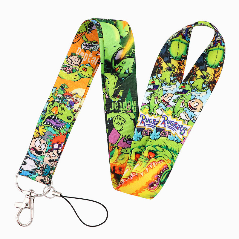 CA968 Animacinių filmų dinozaurų dirželiai Šaunūs kaklo dirželiai Mobiliojo telefono raktai ID kortelių laikiklis Raktų segtukas „Pasidaryk pats“ pakabinamos virvės.