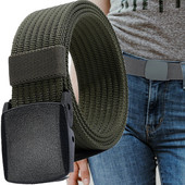 Cataramă automatăCentură confortabilă, nemetalică, militară din nailon, vânătoare în aer liber, tactică multifuncțională, curea de pânză de înaltă calitate