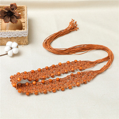 Naiste kootud vöö etnilises stiilis seelik Böömi vaha köis täis DIY helmed Käsitsi valmistatud ceinture femme fashion cinto feminino vööd