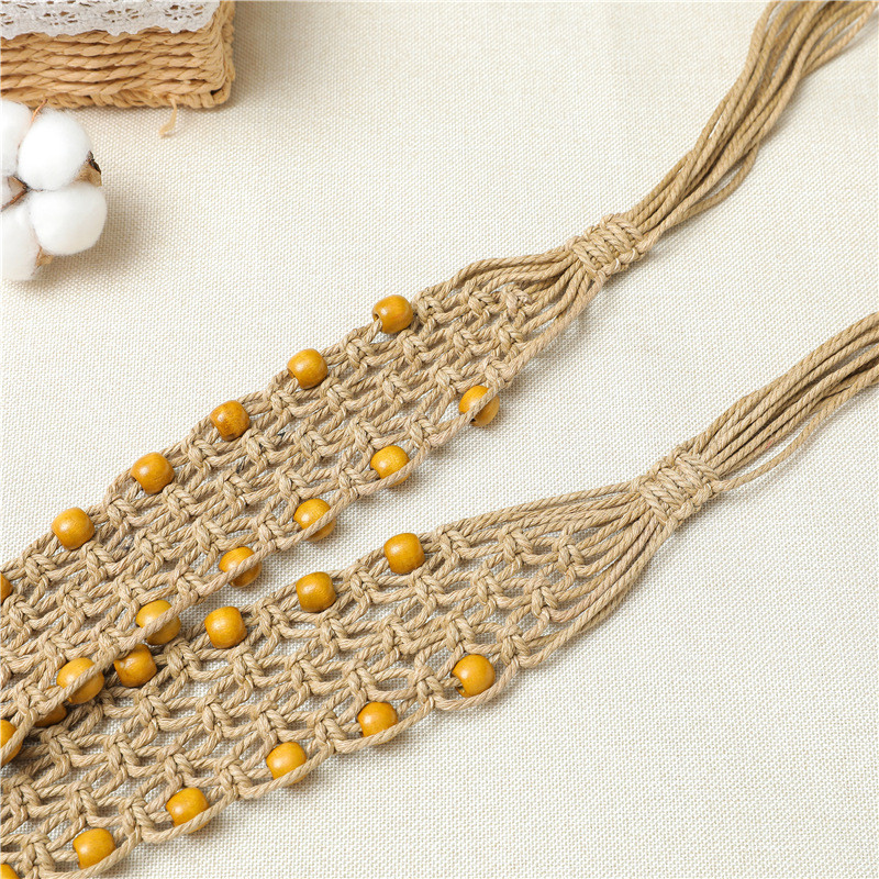 Naiste kootud vöö etnilises stiilis seelik Böömi vaha köis täis DIY helmed Käsitsi valmistatud ceinture femme fashion cinto feminino vööd