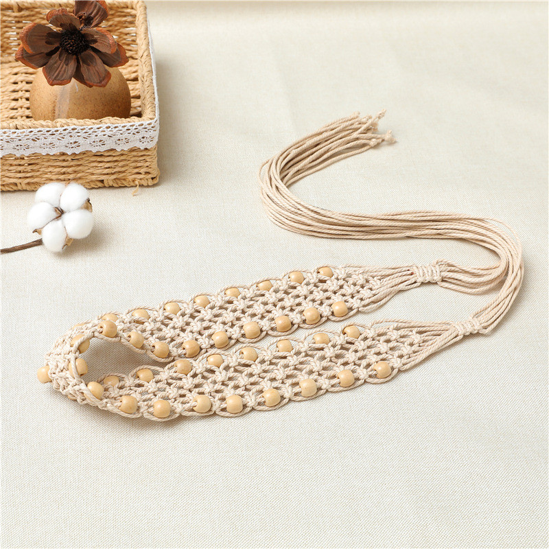 Naiste kootud vöö etnilises stiilis seelik Böömi vaha köis täis DIY helmed Käsitsi valmistatud ceinture femme fashion cinto feminino vööd