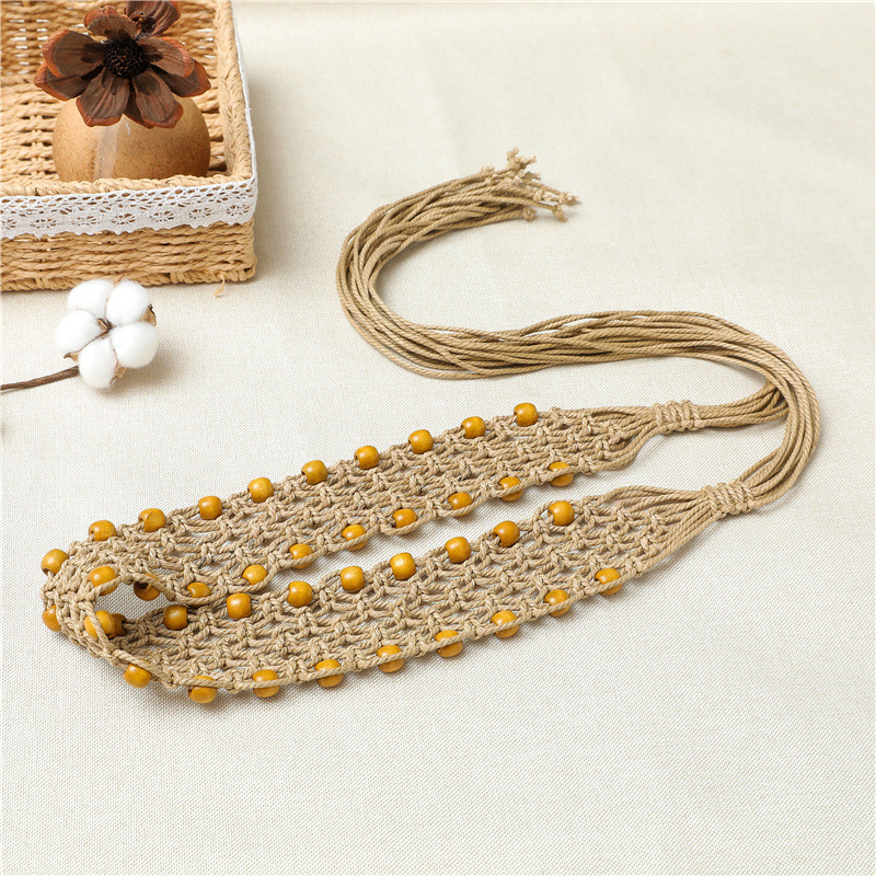 Naiste kootud vöö etnilises stiilis seelik Böömi vaha köis täis DIY helmed Käsitsi valmistatud ceinture femme fashion cinto feminino vööd