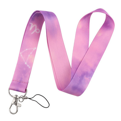 12 αστερισμοί κορδόνι για κινητά τηλέφωνα, κορδόνι για μπρελόκ, κορδόνι για μπρελόκ, συνδετήρα λαιμού σήματος USB ID με πλέγμα για μπρελόκ με κορδόνι DIY λουράκι ρυζιού