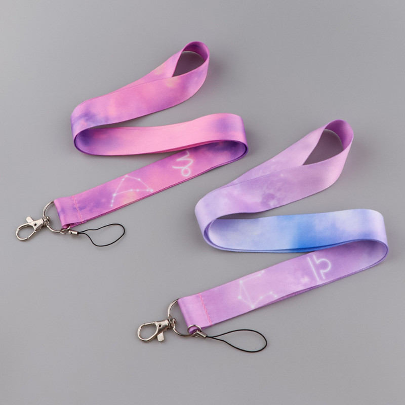 12 αστερισμοί κορδόνι για κινητά τηλέφωνα, κορδόνι για μπρελόκ, κορδόνι για μπρελόκ, συνδετήρα λαιμού σήματος USB ID με πλέγμα για μπρελόκ με κορδόνι DIY λουράκι ρυζιού