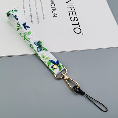 Uzica za mobilni telefon Kratki ručni širokopojasni telefon, univerzalna kopča za remen Anti-lost remen Ženska užetka s kreativnim retro uzorkom